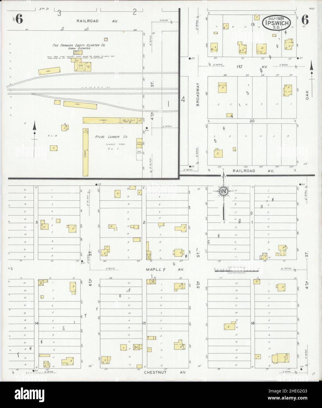 Carte du dakota du sud d'ipswich Banque de photographies et d’images à