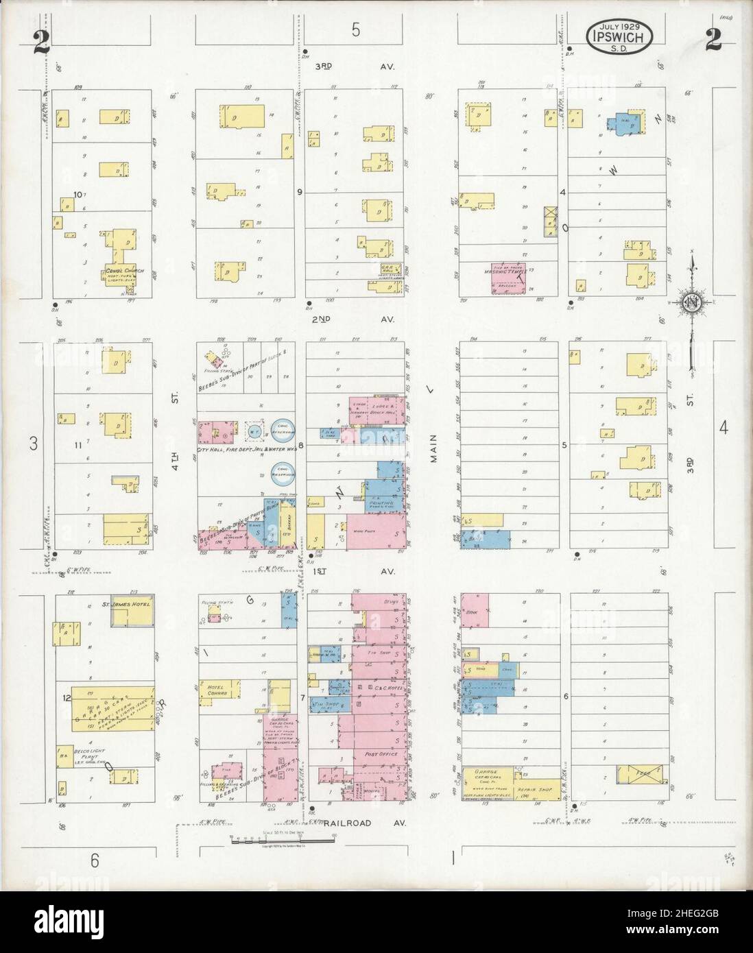Carte du dakota du sud d'ipswich Banque de photographies et d’images à