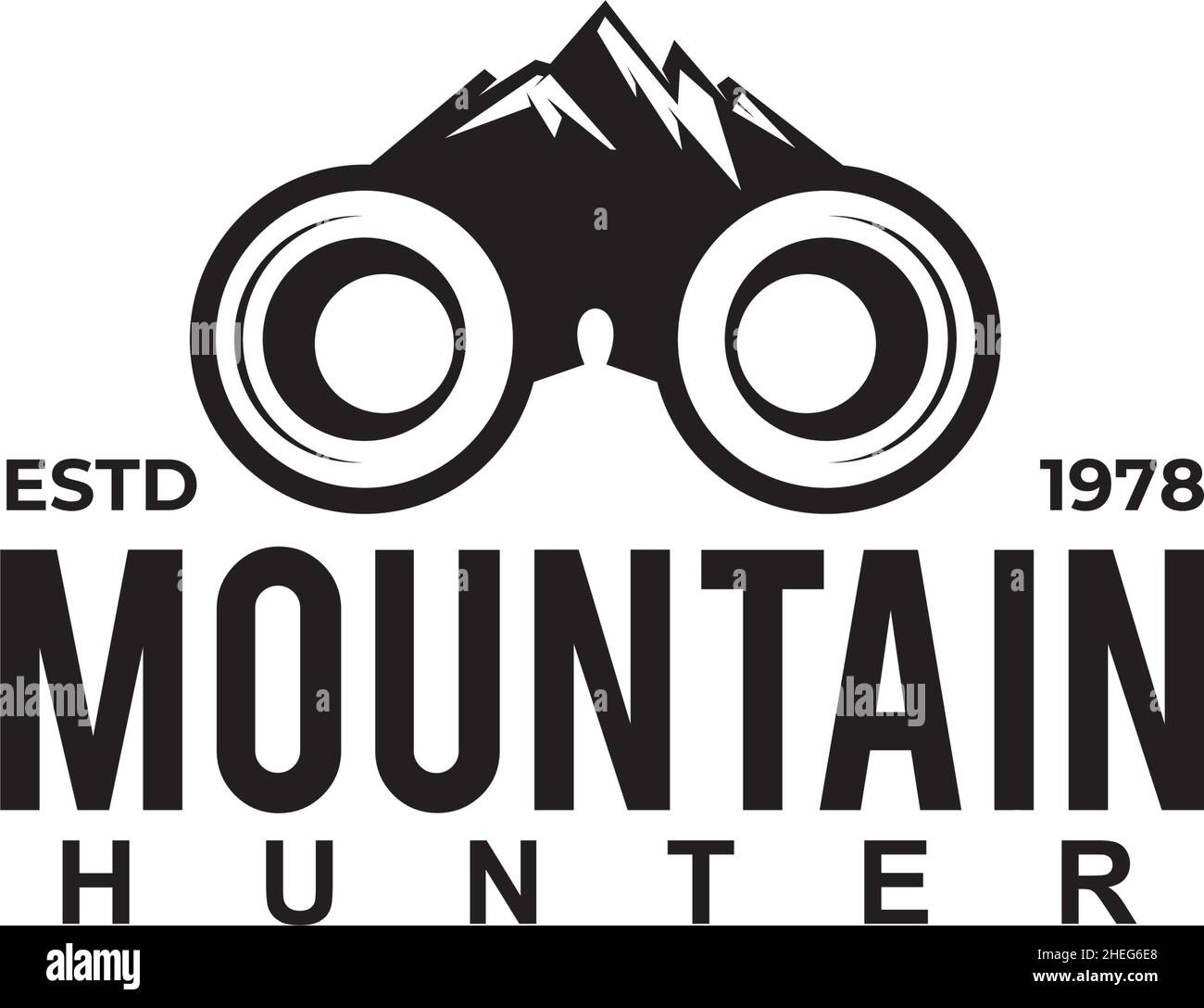 Logo vectoriel d'icône de montagne noire simple Illustration de Vecteur