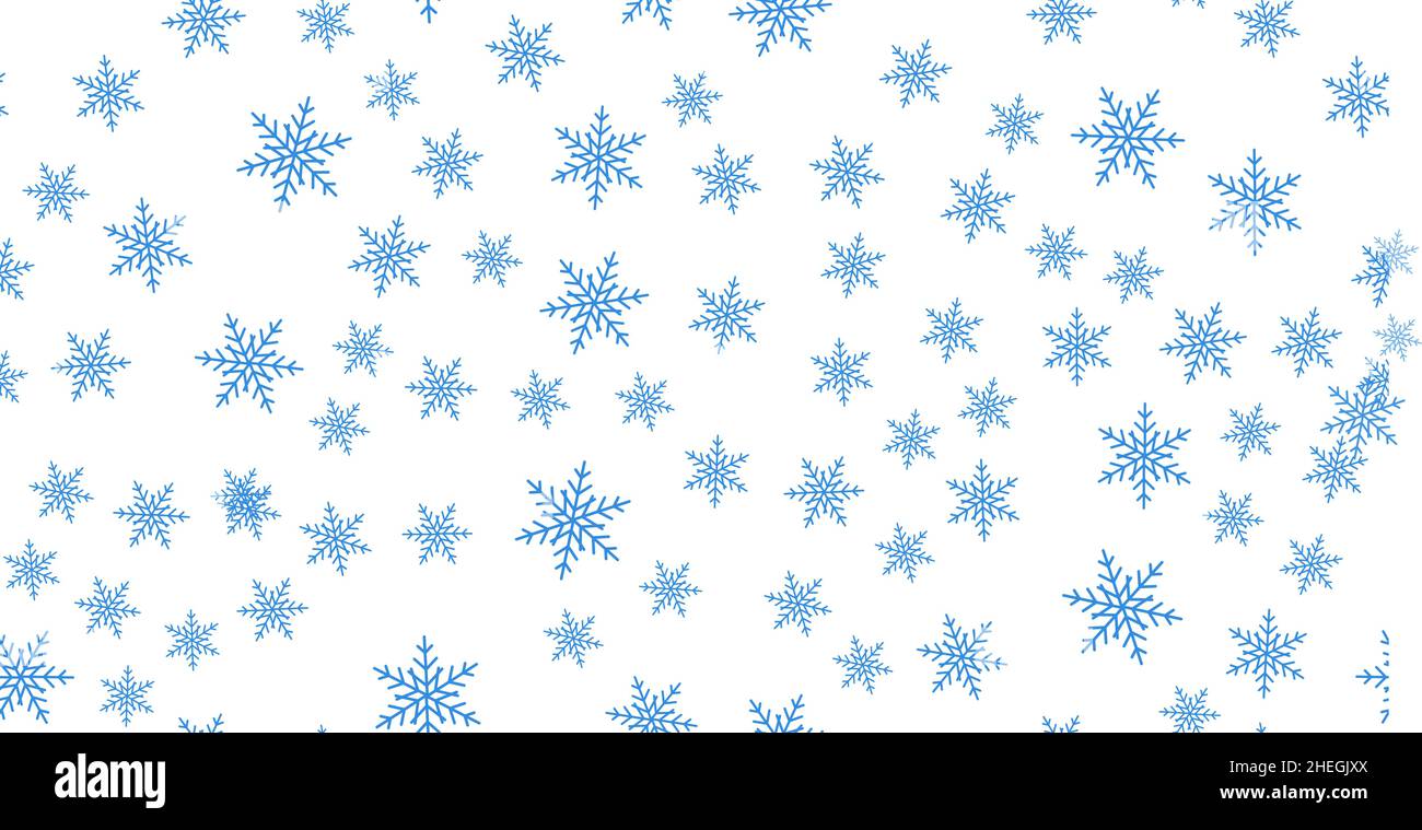 Motif sans couture vectoriel flocons de neige.L'ornement peut être utilisé pour le papier cadeau d'emballage, les remplissages de motifs, l'arrière-plan de page Web, les textures de surface et les tissus. Illustration de Vecteur