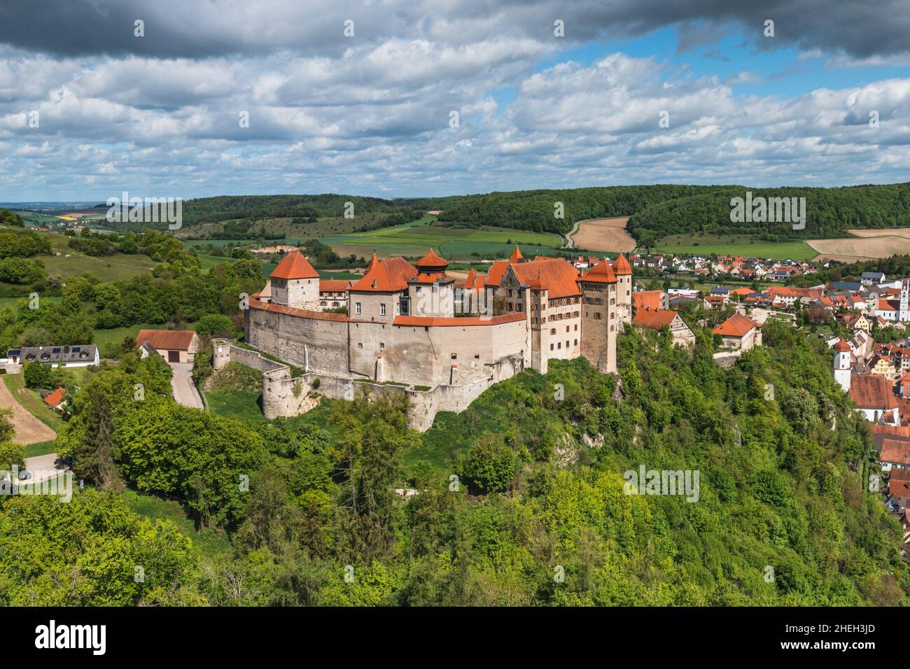 Harburg est une ville du district de Donau-Ries dans la Souabe.Il est situé dans la vallée de la Wörnitz entre Nördlingen et Donauwörth. Banque D'Images