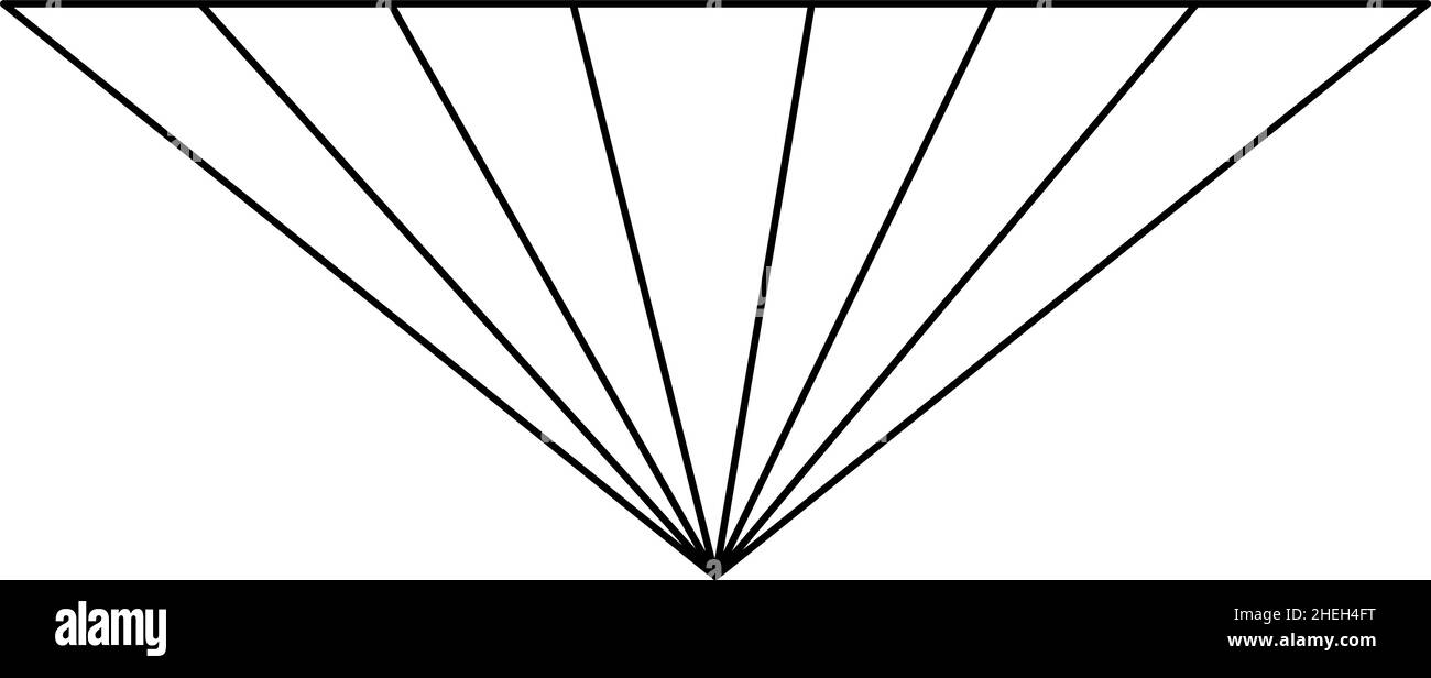 Voici une illustration d'Un arc-en-ciel incurvé avec un sens de la perspective Illustration de Vecteur