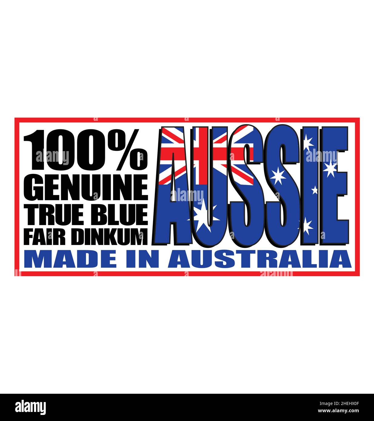 véritable vrai bleu nuit australienne logo autocollant avec drapeau dans le texte vecteur isolé sur fond blanc Illustration de Vecteur