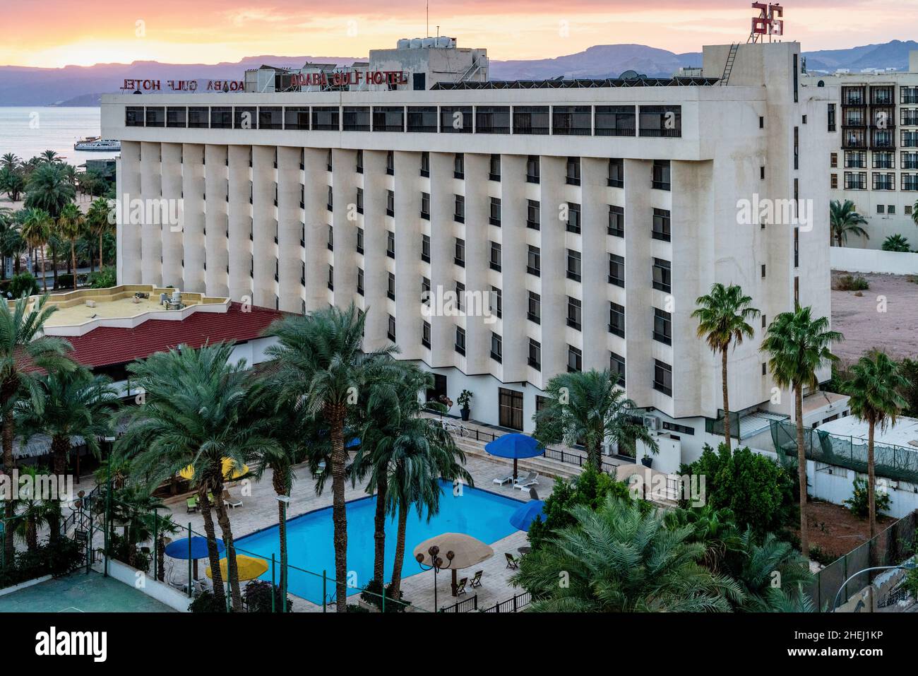 L'Aqaba Gulf Hotel Aqaba, gouvernorat d'Aqaba, Jordanie. Banque D'Images
