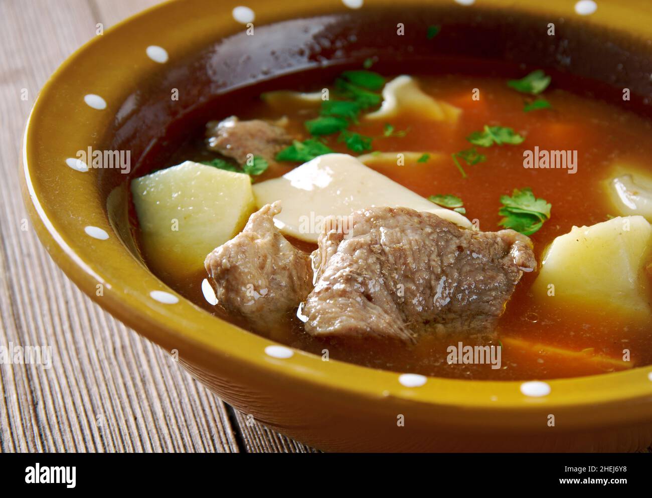 Oksehalesuppe - soupe danoise à la queue d'Ox Banque D'Images
