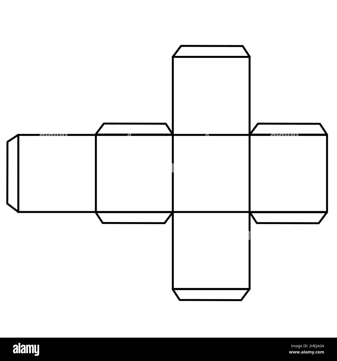 Plantilla Cubo De Papel Cube de papier Banque d'images noir et blanc - Alamy