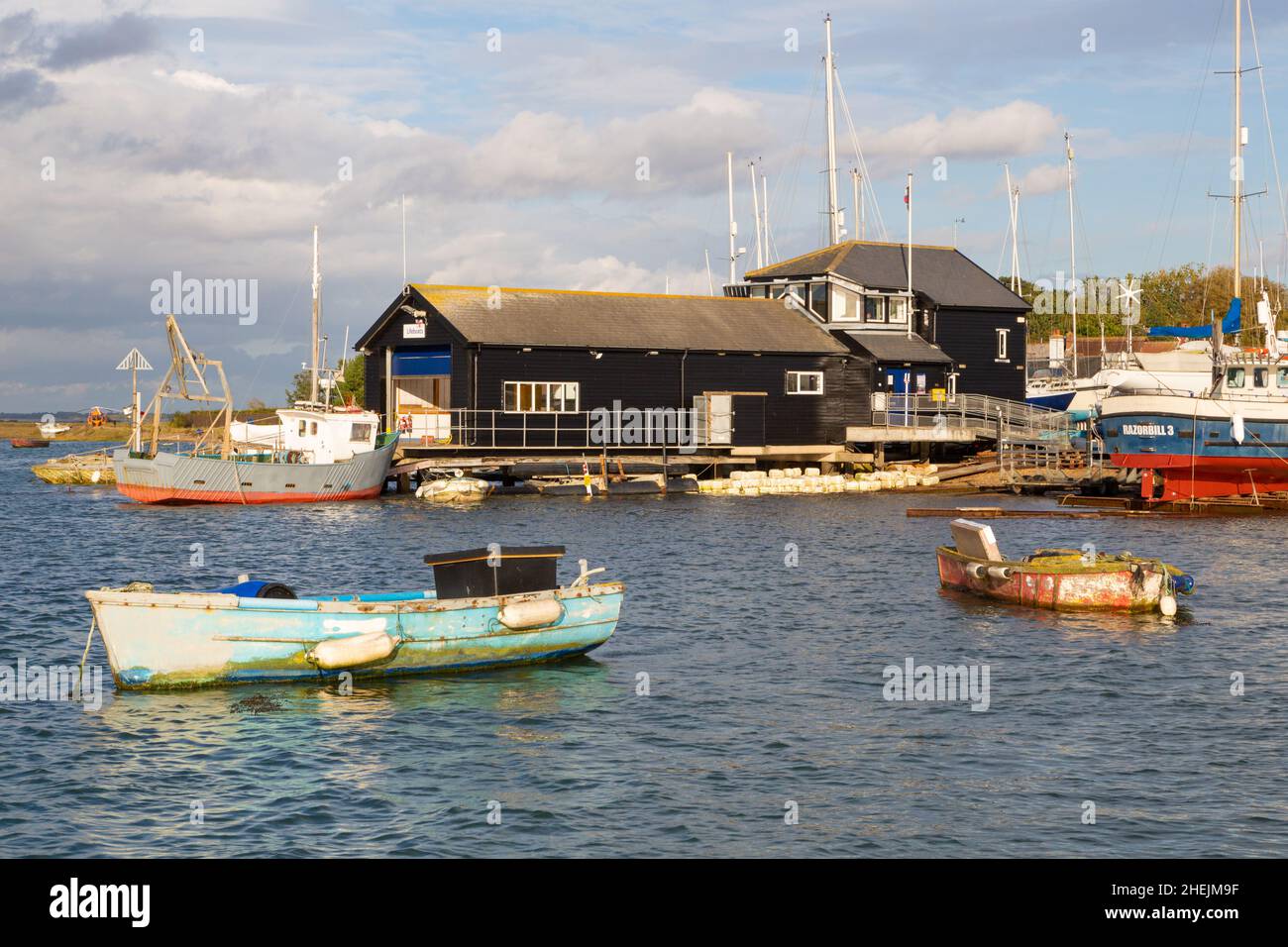 Gare RNLI de Mersea Ouest, maître-nageur, mersea, essex, royaume-uni Banque D'Images