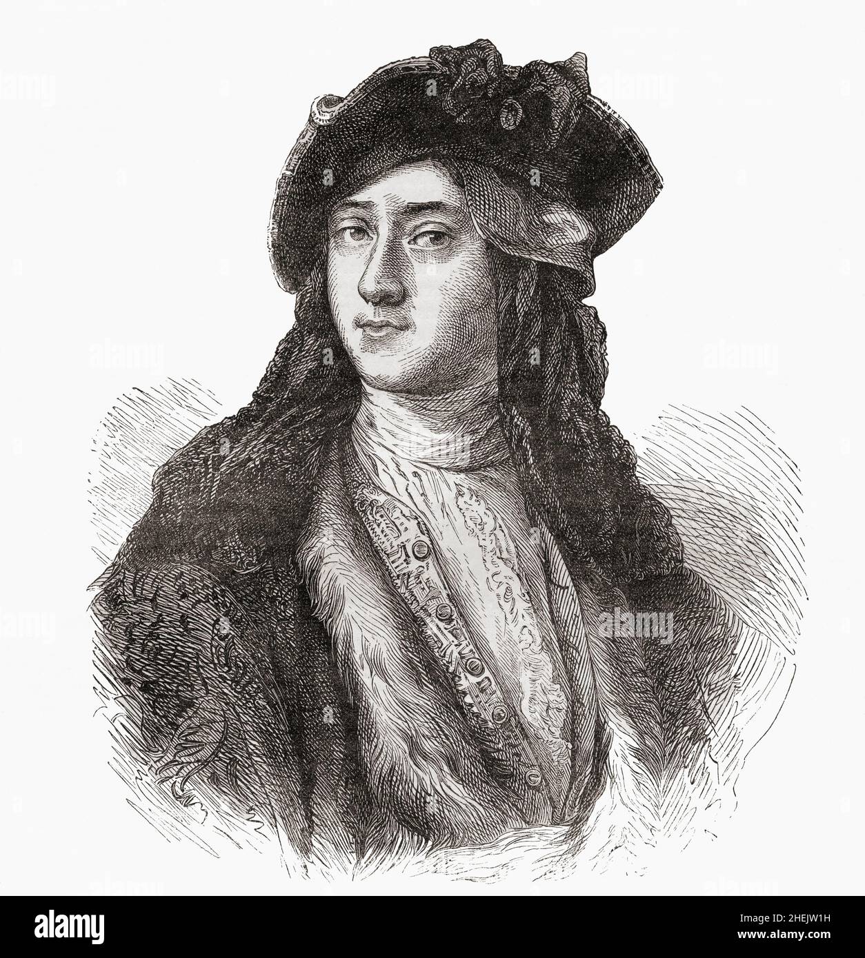 Horatio Walpole, 4th comte d'Orford, 1717 – 1797, alias Horace Walpole.Écrivain anglais, historien de l'art, homme de lettres, antiquaire et politicien Whig.De Cassell's Illustrated History of England, publié vers 1890. Banque D'Images