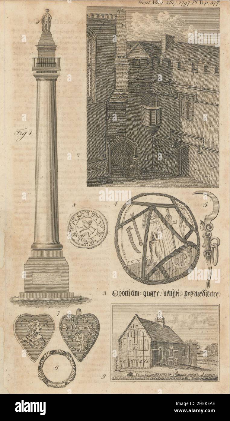 Hawkstone Park Monument, Shropshire.Stone Pulpit Magdalene College, Oxford 1797 Banque D'Images