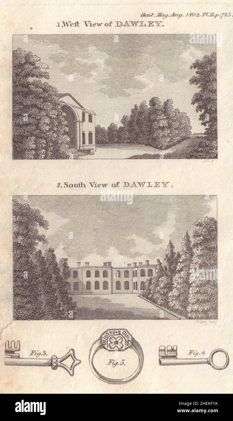 Old Dawley House, Harlington, Londres.Bague d'étanchéité à Kendal, Cumbria 1802 Banque D'Images