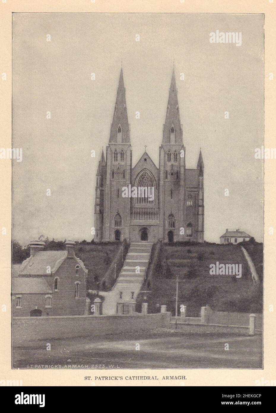 Cathédrale Saint-Patrick, Armagh.Irlande 1905 ancienne image imprimée Banque D'Images