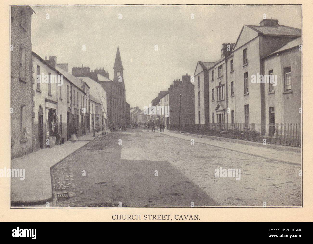 Church Street, Cavan.Ireland 1905 ancienne image d'époque Banque D'Images