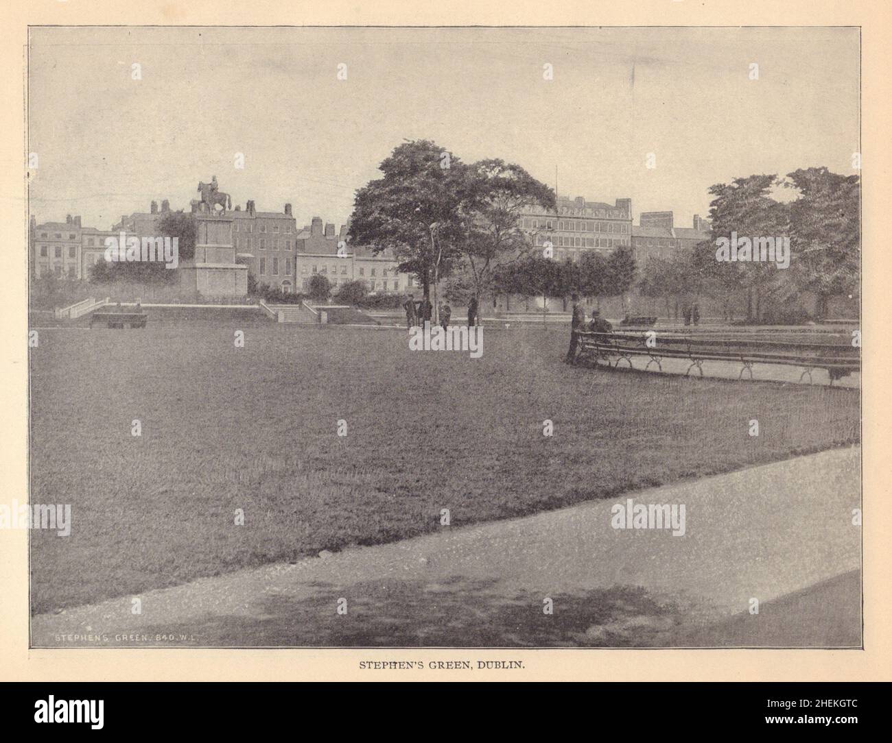 St. Stephen's Green, Dublin.Ireland 1905 ancienne image d'époque Banque D'Images