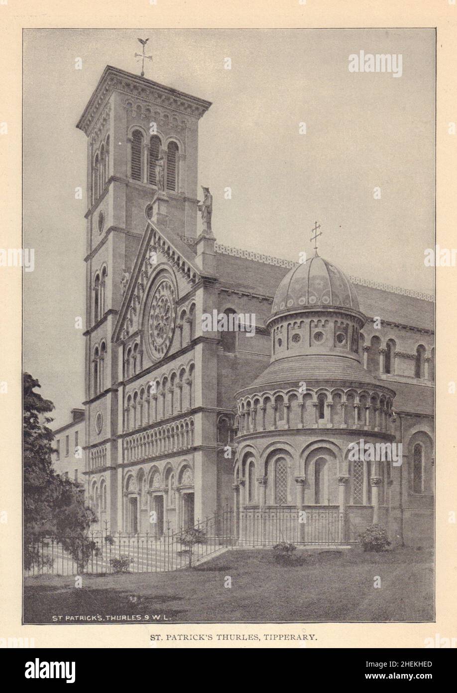 St Patrick's Thurles, Tipperary.Irlande 1905 ancienne image imprimée Banque D'Images