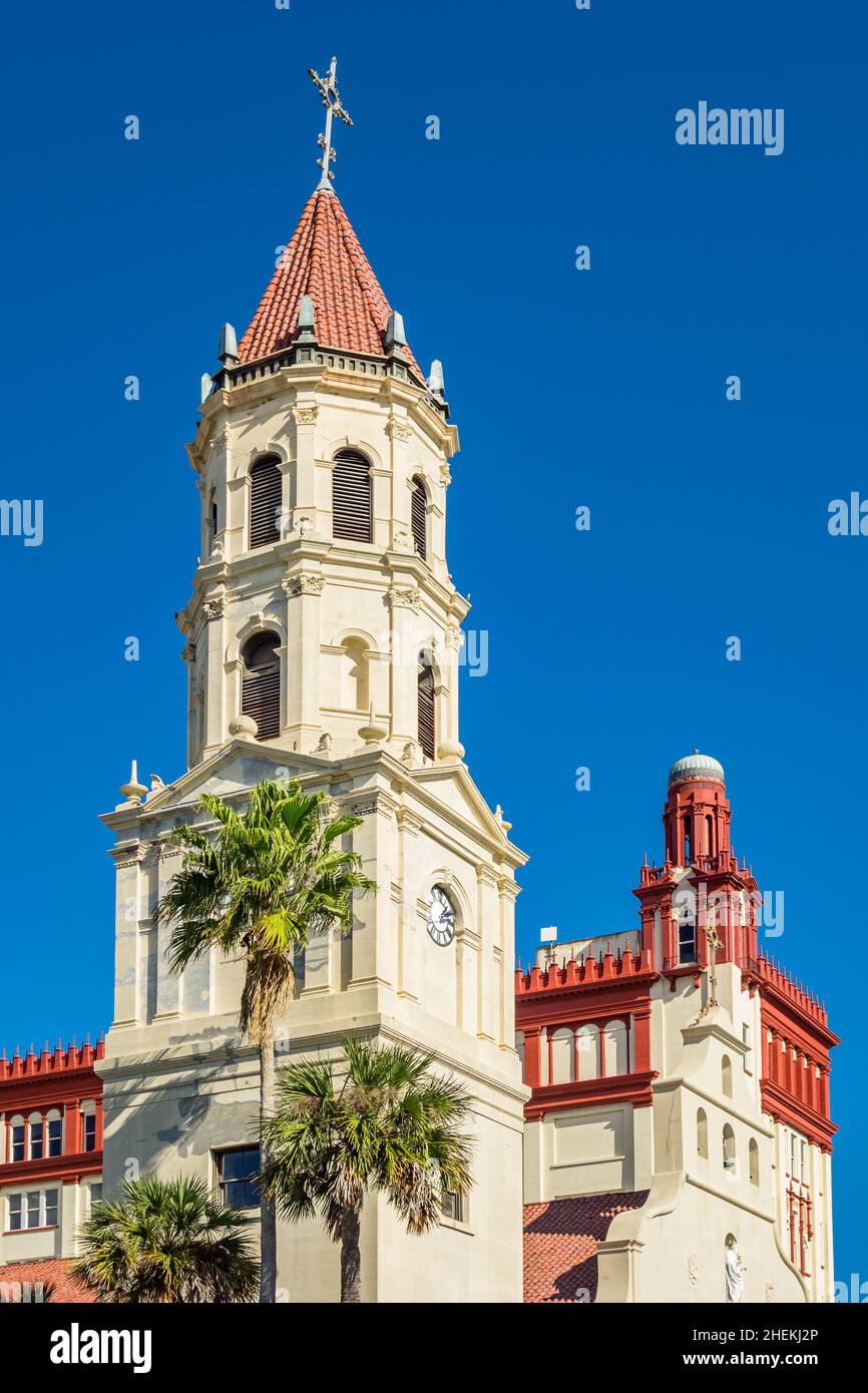 Tours ornées dans le centre-ville de St Augustine, Floride, États-Unis Banque D'Images