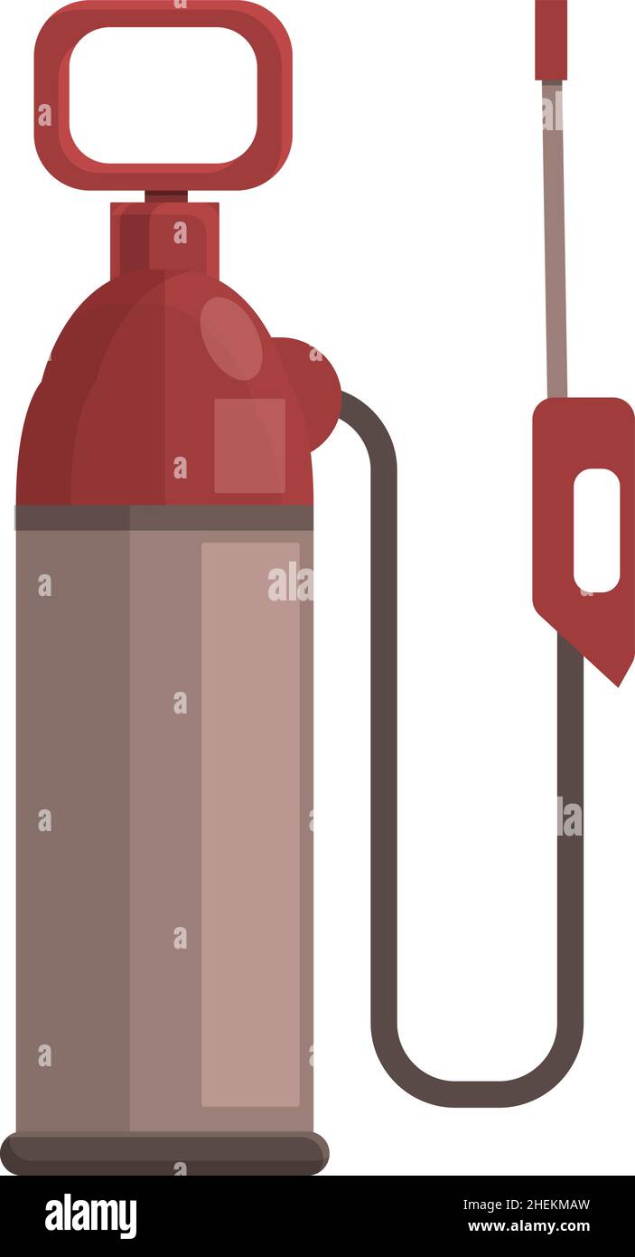 Vecteur de dessin animé d'icône de bouteille de gaz chimique.Bouteille d'oxygène.Réservoir comprimé Illustration de Vecteur