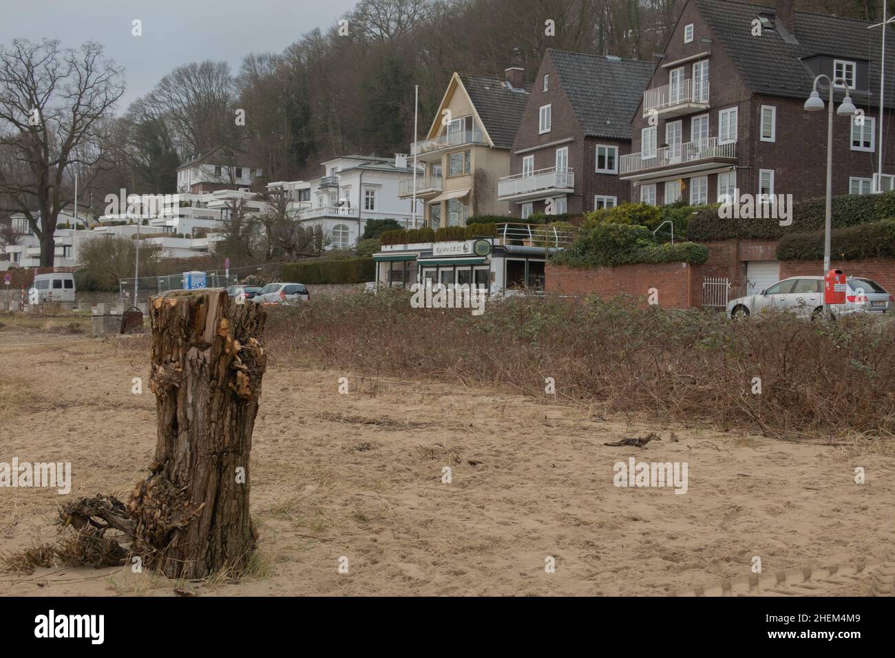 Elbstrand Hamburg Blankenese Banque D'Images