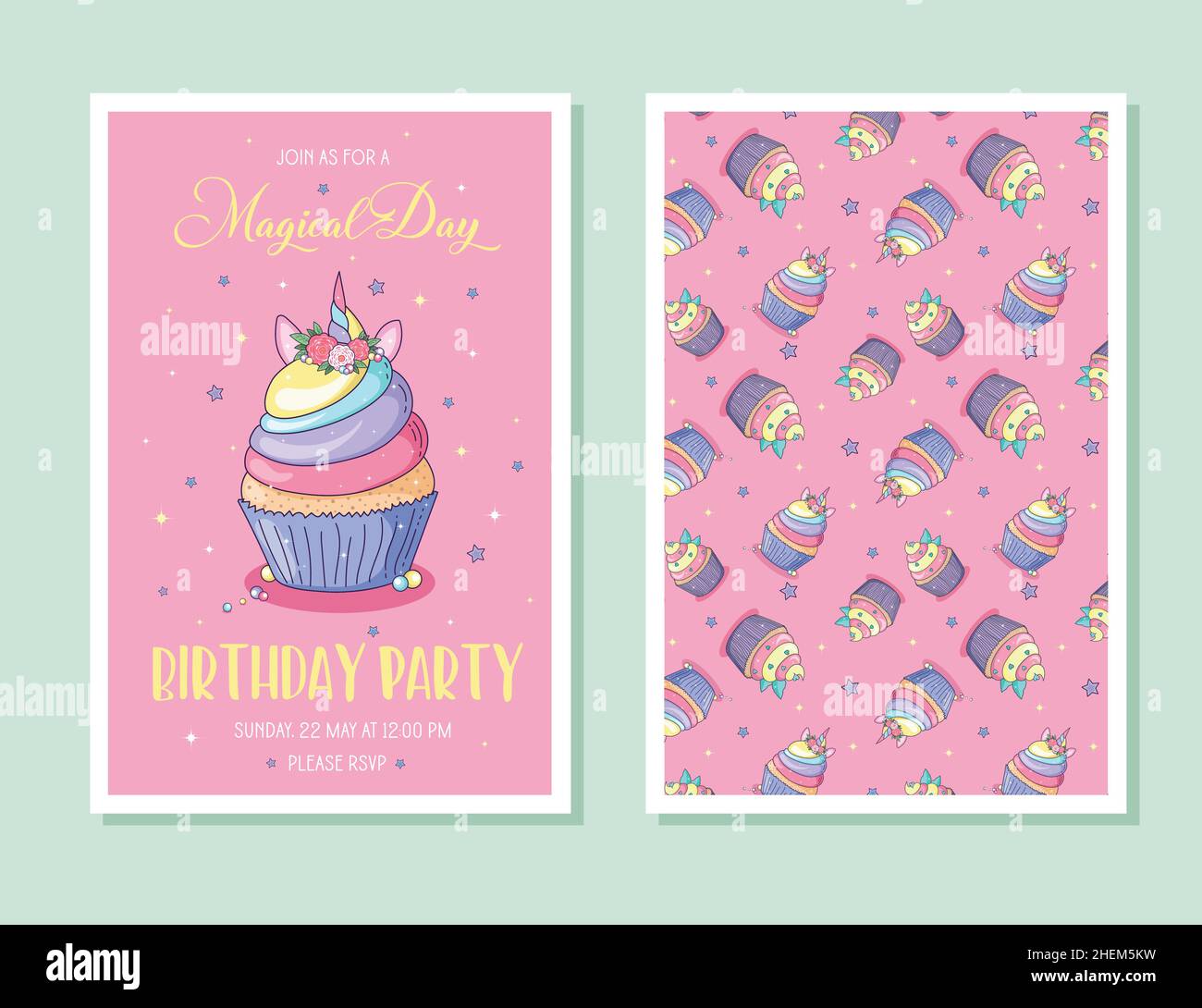 Carte Invitation Anniversaire Enfants Image Vectorielle Stock Alamy