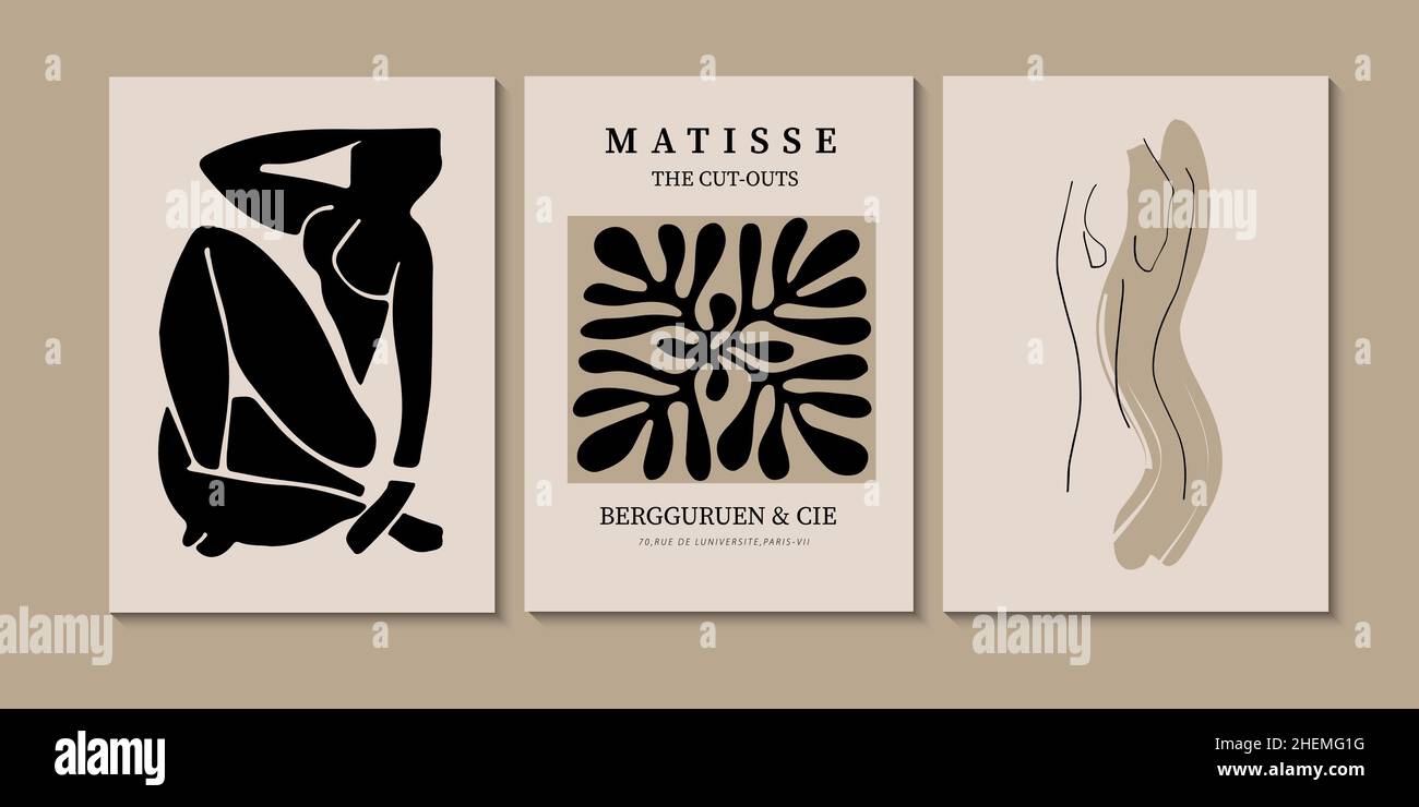Abstrait Matisse corps ligne art. Illustration de Vecteur