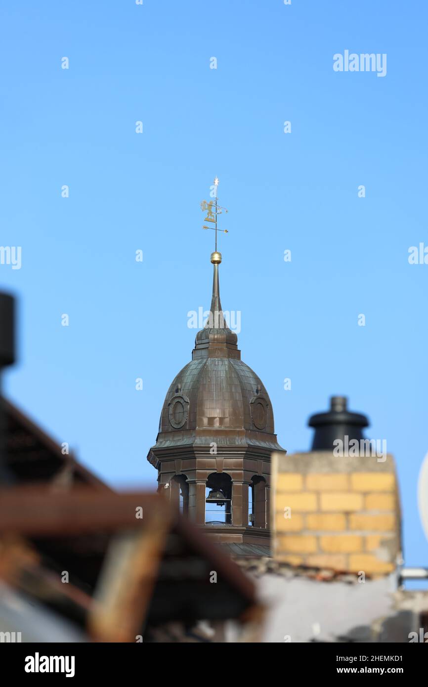 Blick auf die Turmhaube des Reichenbacher Turm à Görlitz Banque D'Images