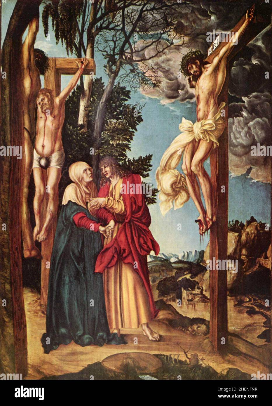 La Lamentation du Christ peinture par Lucas Cranach l'aîné Banque D'Images