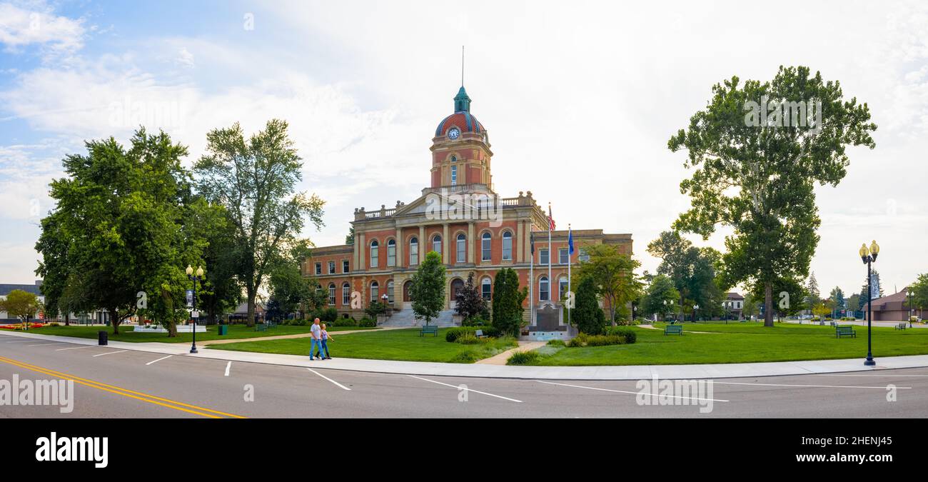 Goshen, Indiana, États-Unis - 21 août 2021 : le palais de justice du comté d'Elkhart Banque D'Images