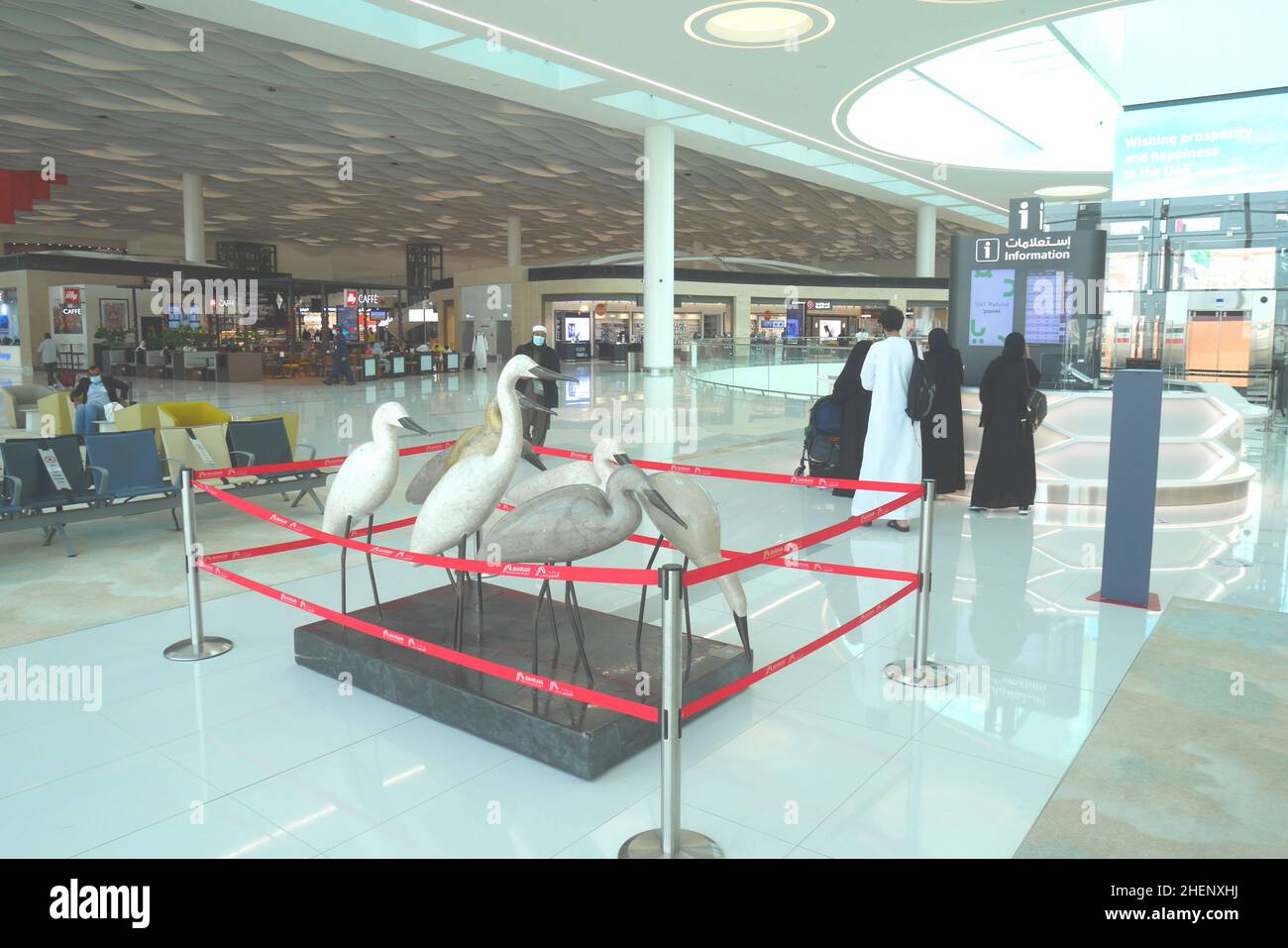 Œuvres d'art de porc à l'intérieur du nouveau terminal, aéroport international de Bahreïn, Muharraq, Royaume de Bahreïn Banque D'Images