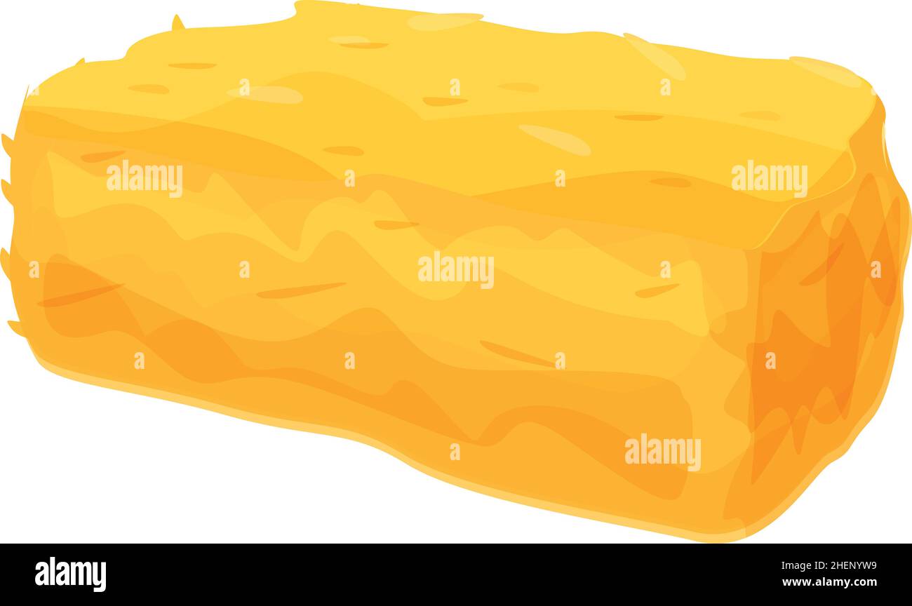 Vecteur de dessin animé d'icône de balle de foin de blé.Pile de la ferme.Tas d'herbe Illustration de Vecteur