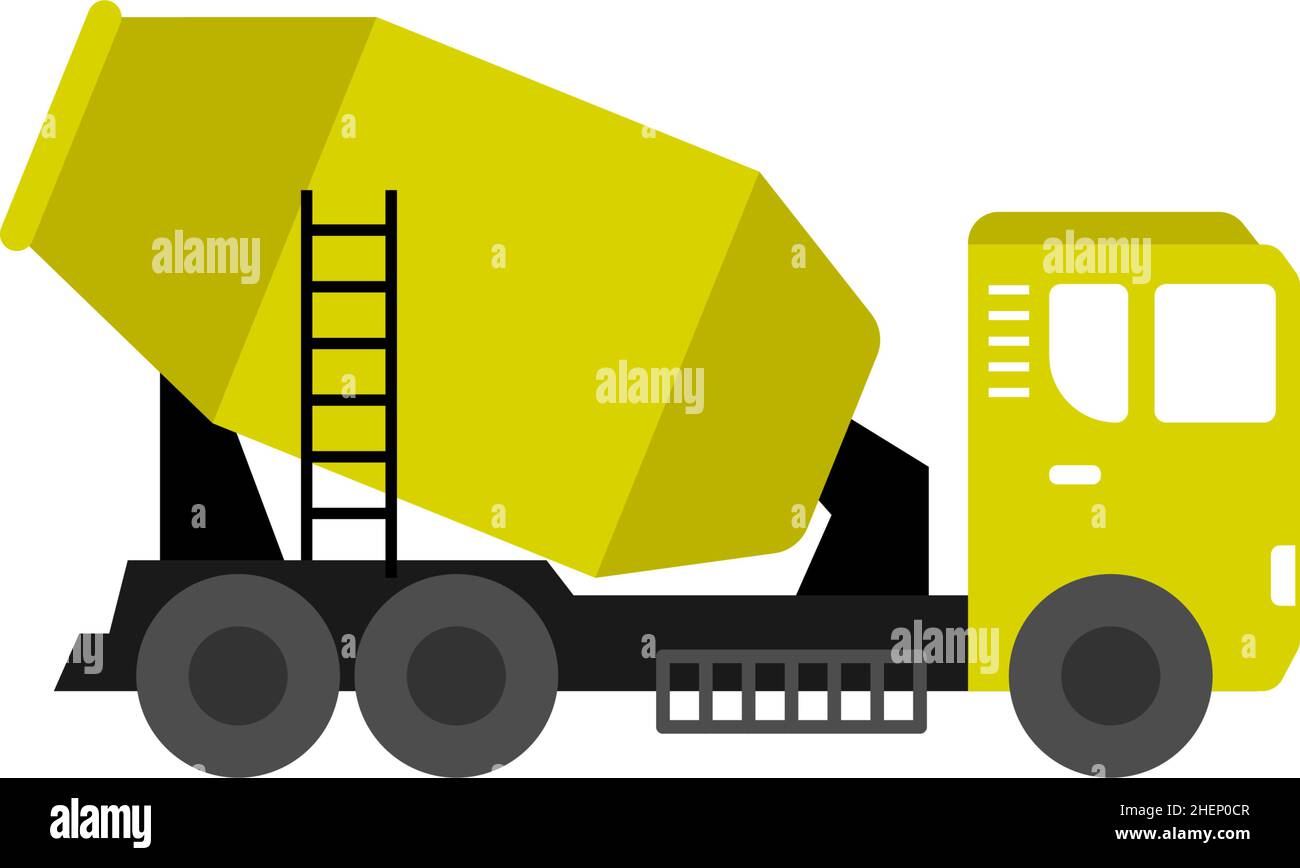 Vecteur de modèle de conception d'icône de chariot de ciment isolé Illustration de Vecteur