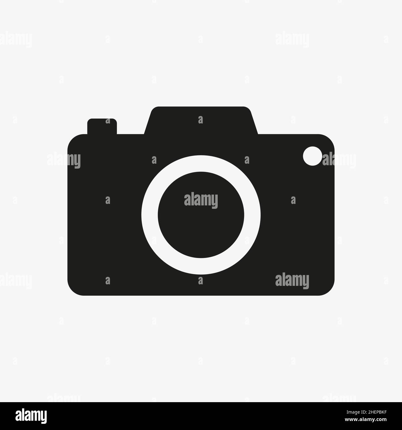 Icône de vecteur de caméra isolée sur fond blanc. Illustration de Vecteur