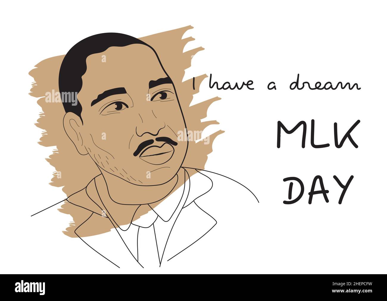 Vecteur de concept de la Journée Martin Luther King.L'événement de la Journée MLK est célébré en janvier.J'ai un texte de rêve. Illustration de Vecteur