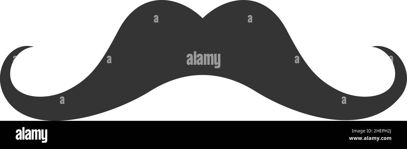 Icône de la moustache noire.Moustache chic et élégante Illustration de Vecteur