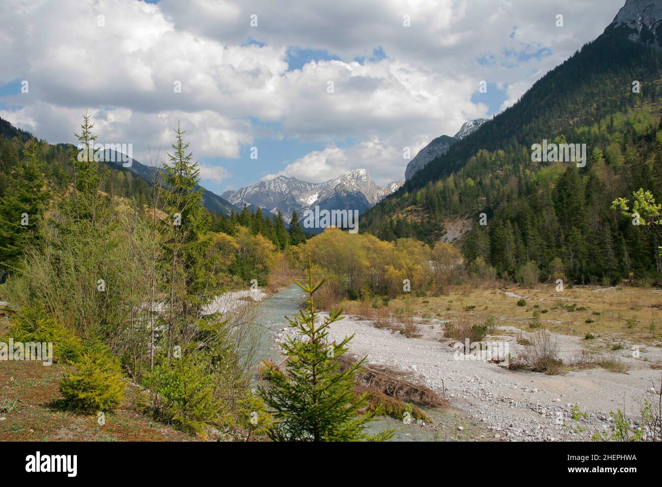 Hinterriss Valey dans les montagnes Karwendel, Autriche, Karwendel Banque D'Images