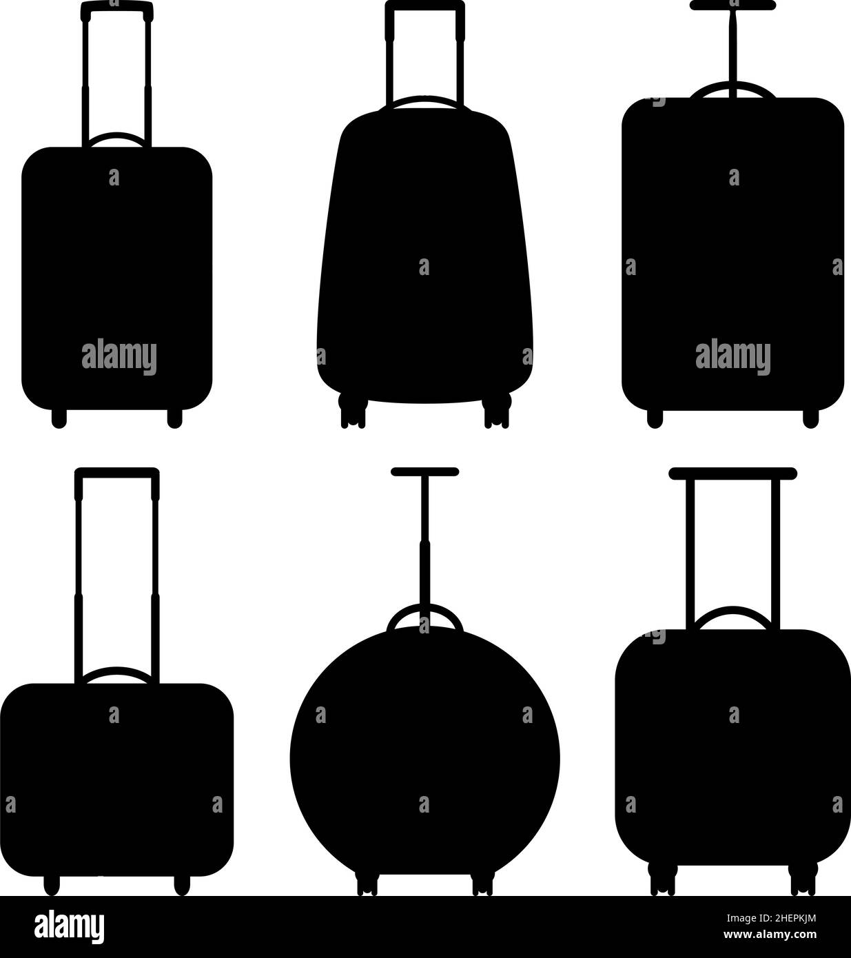 Jeu d'icônes de valise, illustration vectorielle Illustration de Vecteur