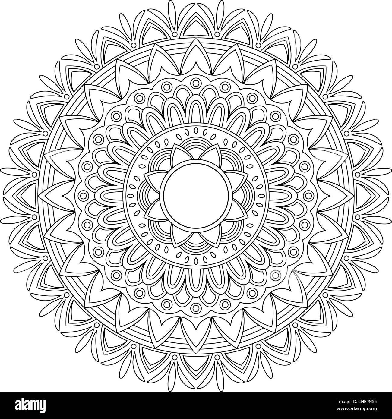 Mandala florale, illustration vectorielle Illustration de Vecteur