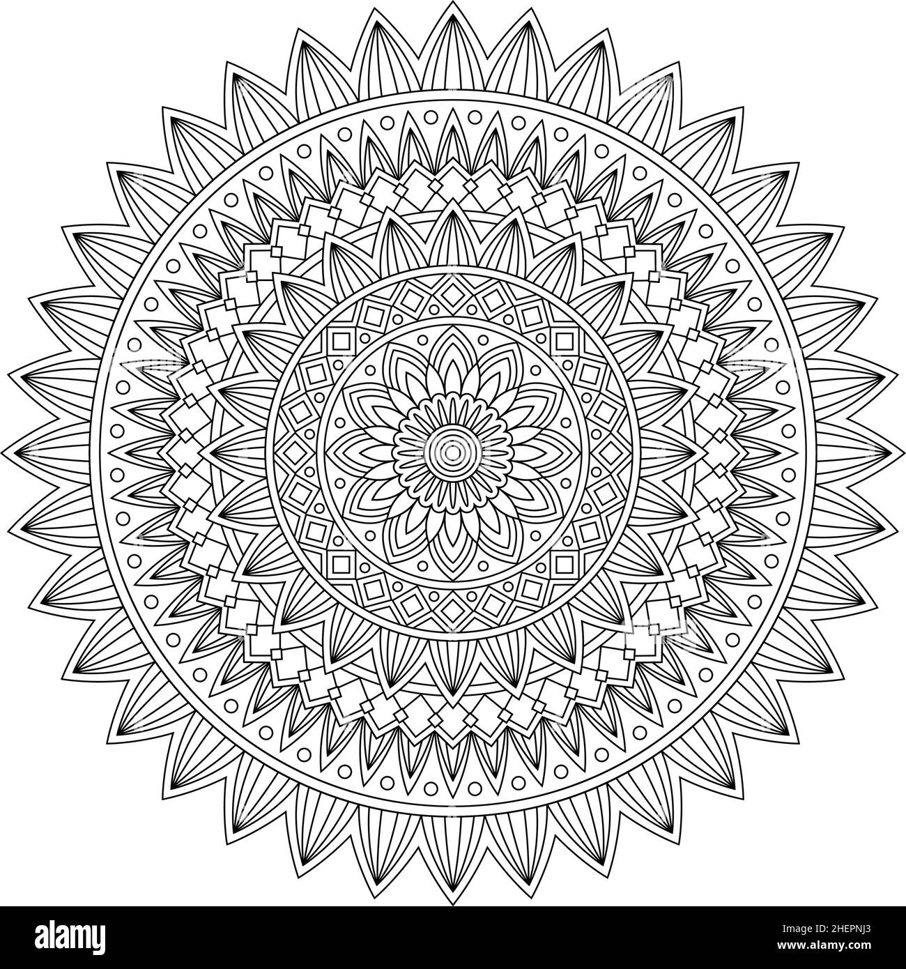 Mandala florale, illustration vectorielle Illustration de Vecteur