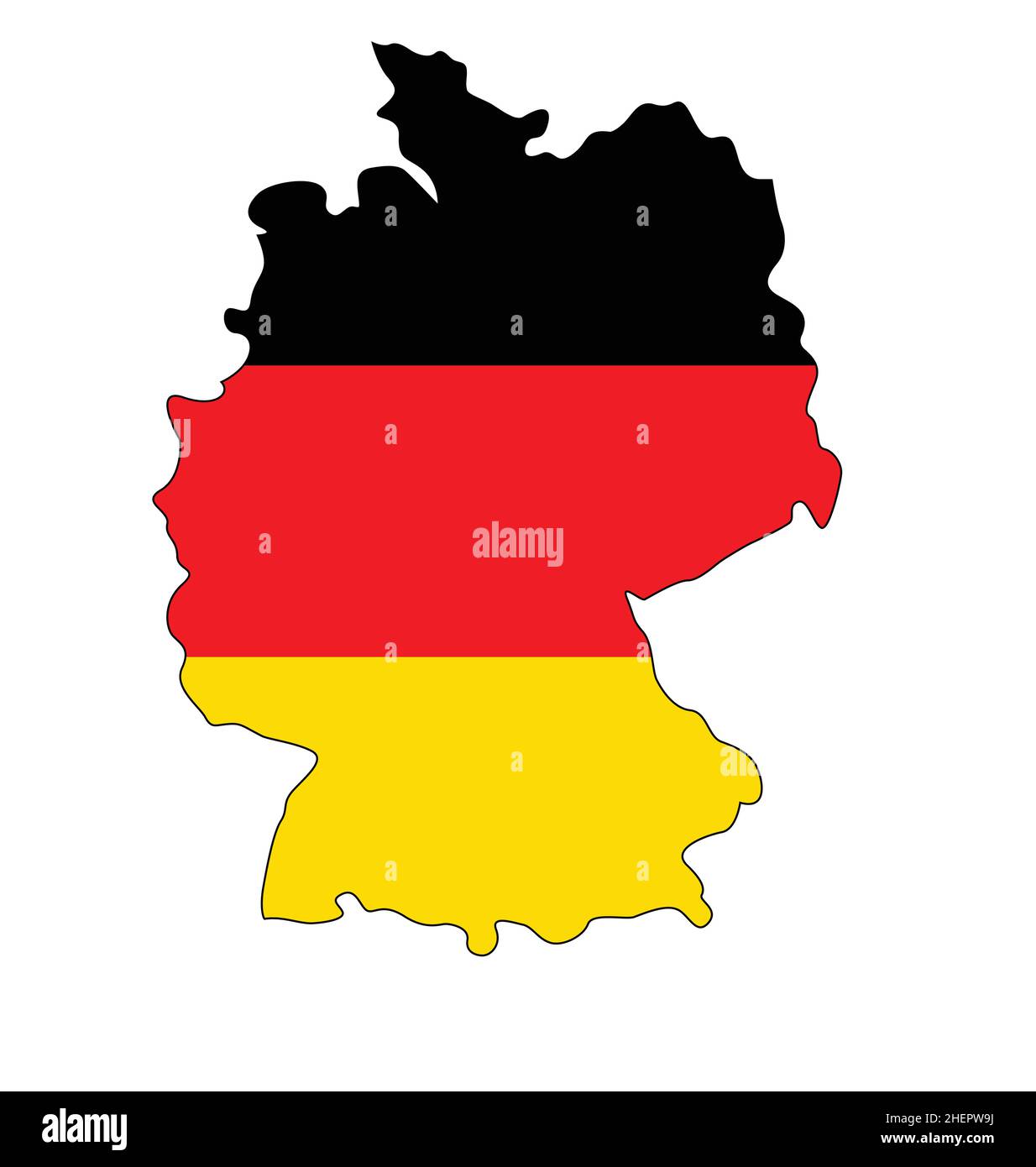 Allemagne deutschland carte avec drapeau de soie fluide, vecteur isolé sur fond blanc Illustration de Vecteur
