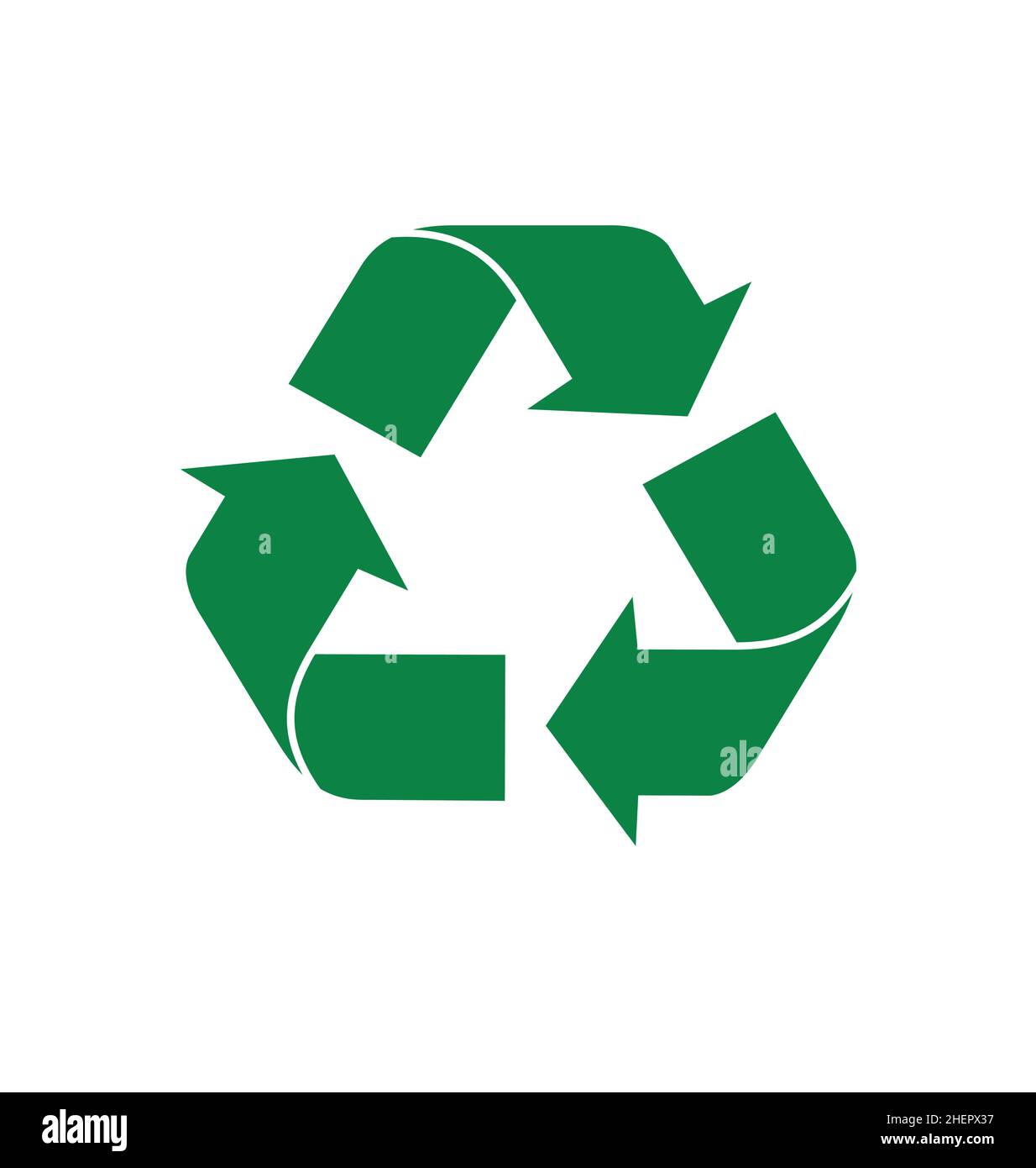 triangle vert recycle logo symbole vectoriel classique isolé sur fond blanc Illustration de Vecteur