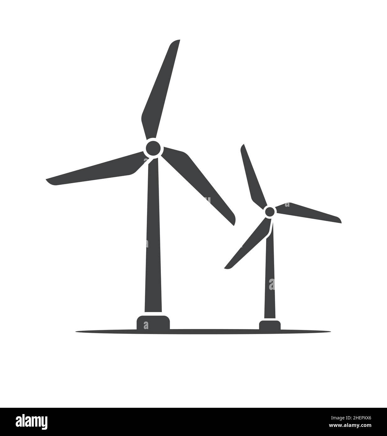 simple éolienne générateurs de puissance icône symbole vecteur isolé sur fond blanc Illustration de Vecteur