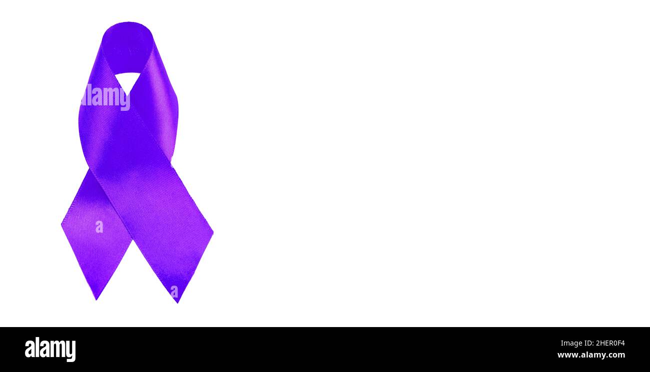 Le cancer colorectal, l'arthrite juvénile et la sclérose tubéreuse symbolisent le ruban bleu foncé sur fond blanc. Banque D'Images