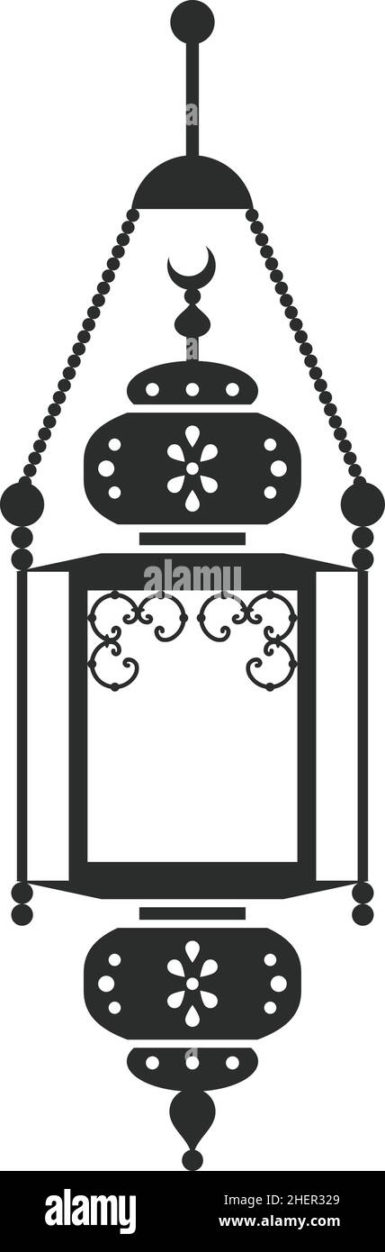 Icône de lampe vintage.Symbole bougie décoratif rétro Illustration de Vecteur