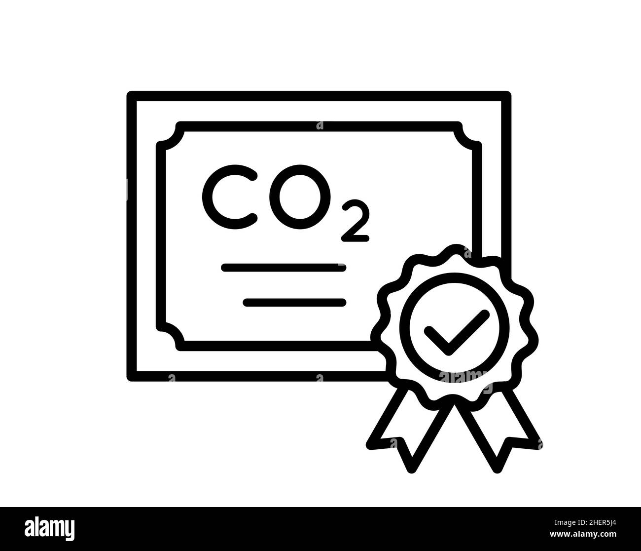 Icône Cap et permis d'échange.Limite d'émission.Système de commerce du carbone.Réduire les émissions de gaz à effet de serre.Contrôle de la pollution.Vecteur Illustration de Vecteur