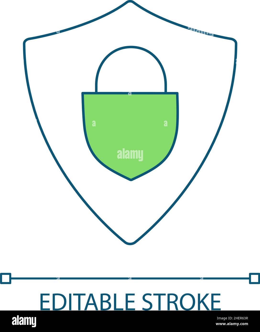 Icône de couleur RVB de protection Illustration de Vecteur