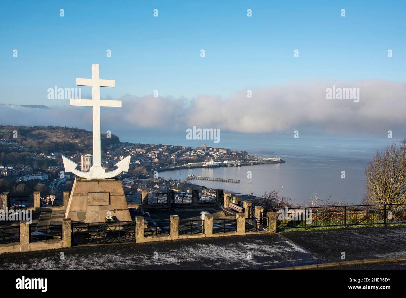 Free French Memorial Cross sur Lyle Hill Greenock Inverclyde Scotland Banque D'Images