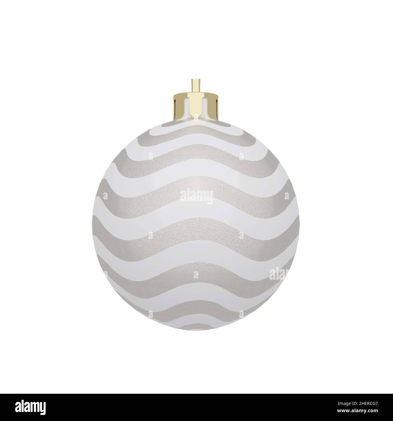 3D réalisation du ballon de noël sur fond blanc Banque D'Images