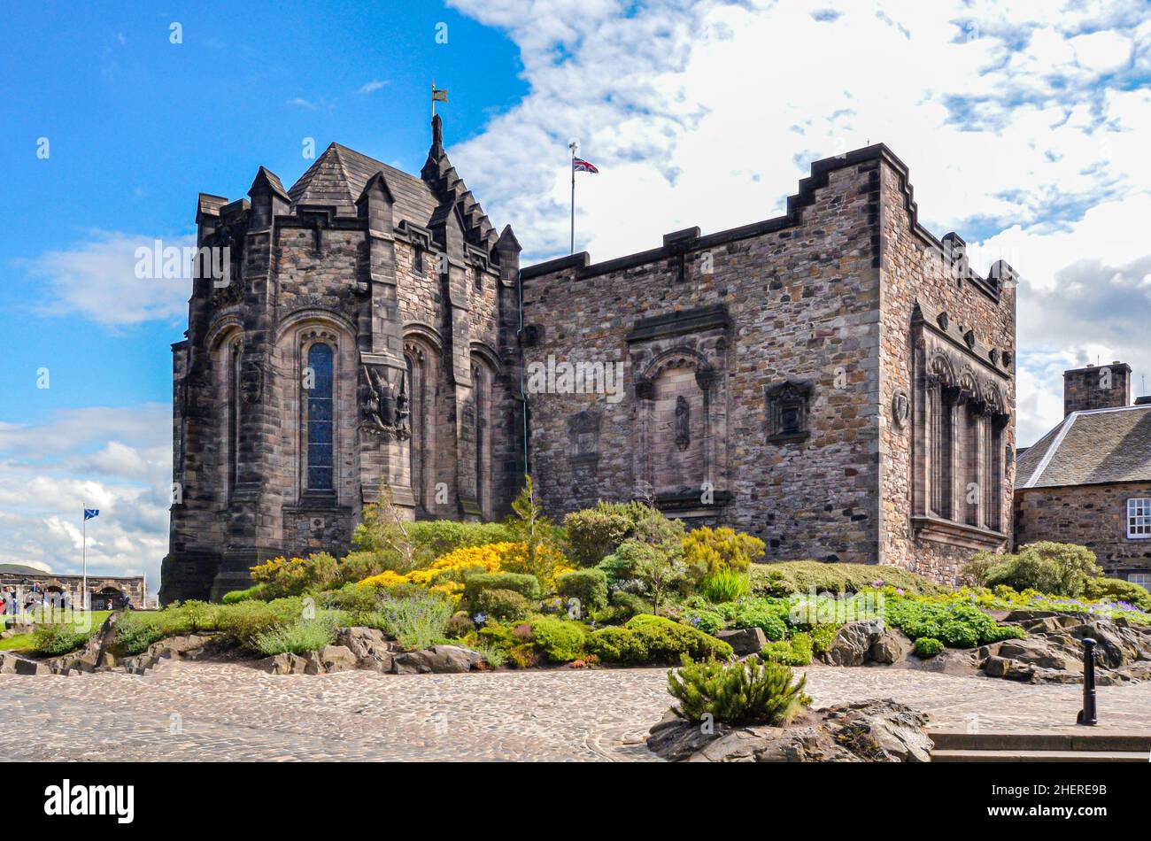 Mémorial national de guerre écossais au château d'Edinburg. Banque D'Images