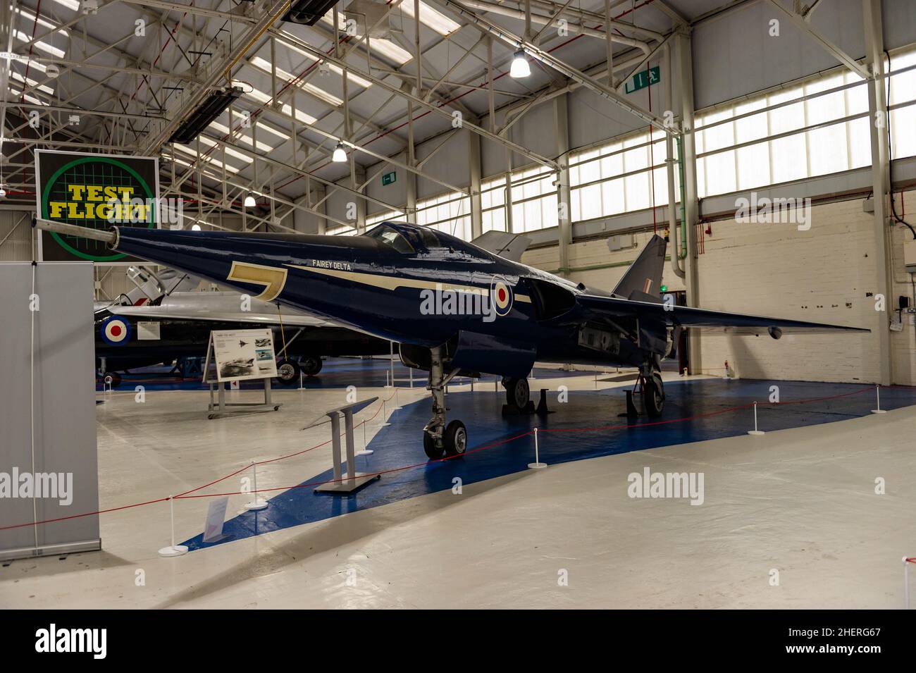 Fairey FD2 à RAF Cosford Banque D'Images