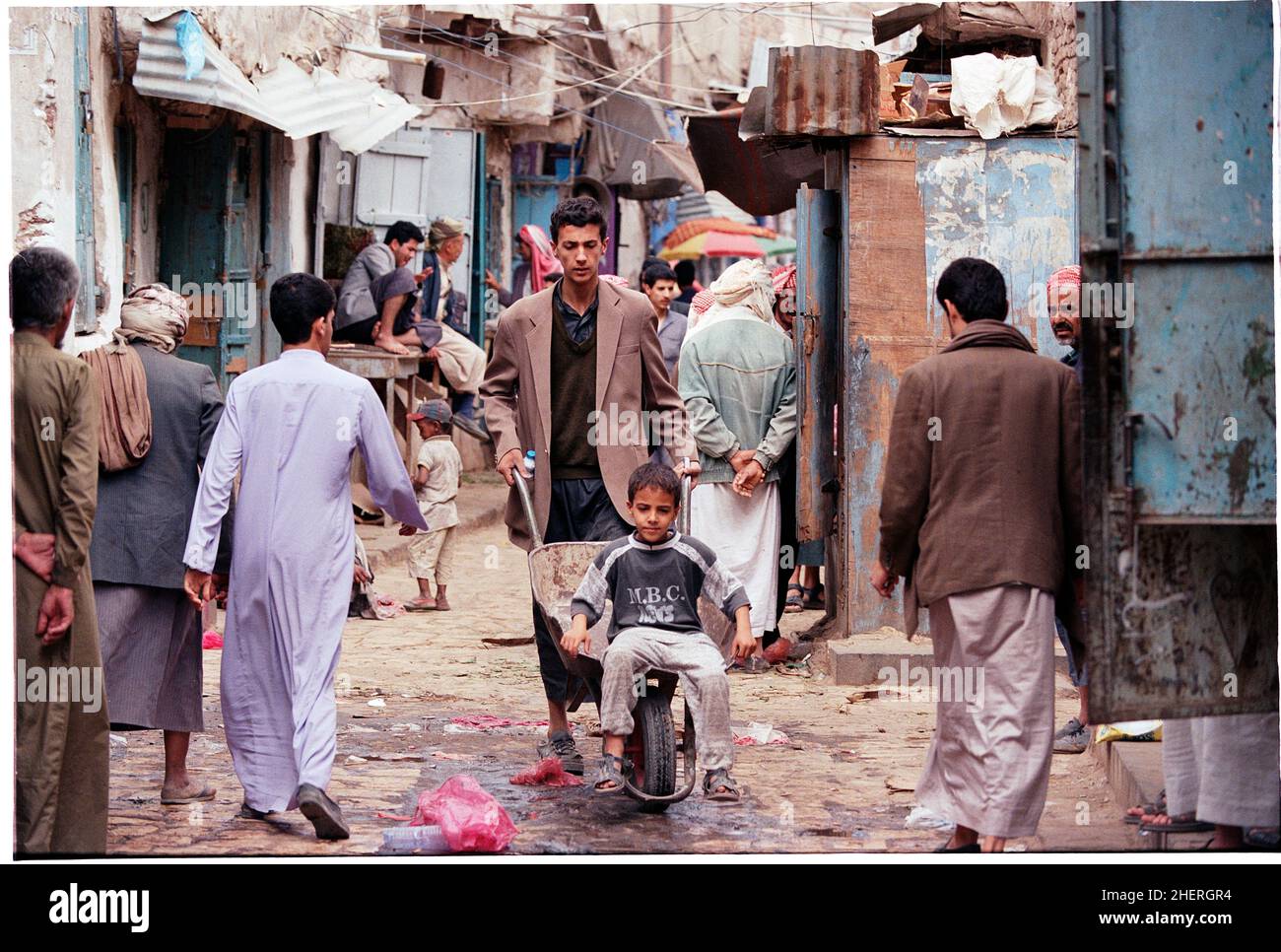 La vieille ville de Sana'a, capitale du Yémen, une partie de la Corne de l'Afrique, à l'extrémité sud-ouest de la péninsule arabe, en Asie occidentale Banque D'Images