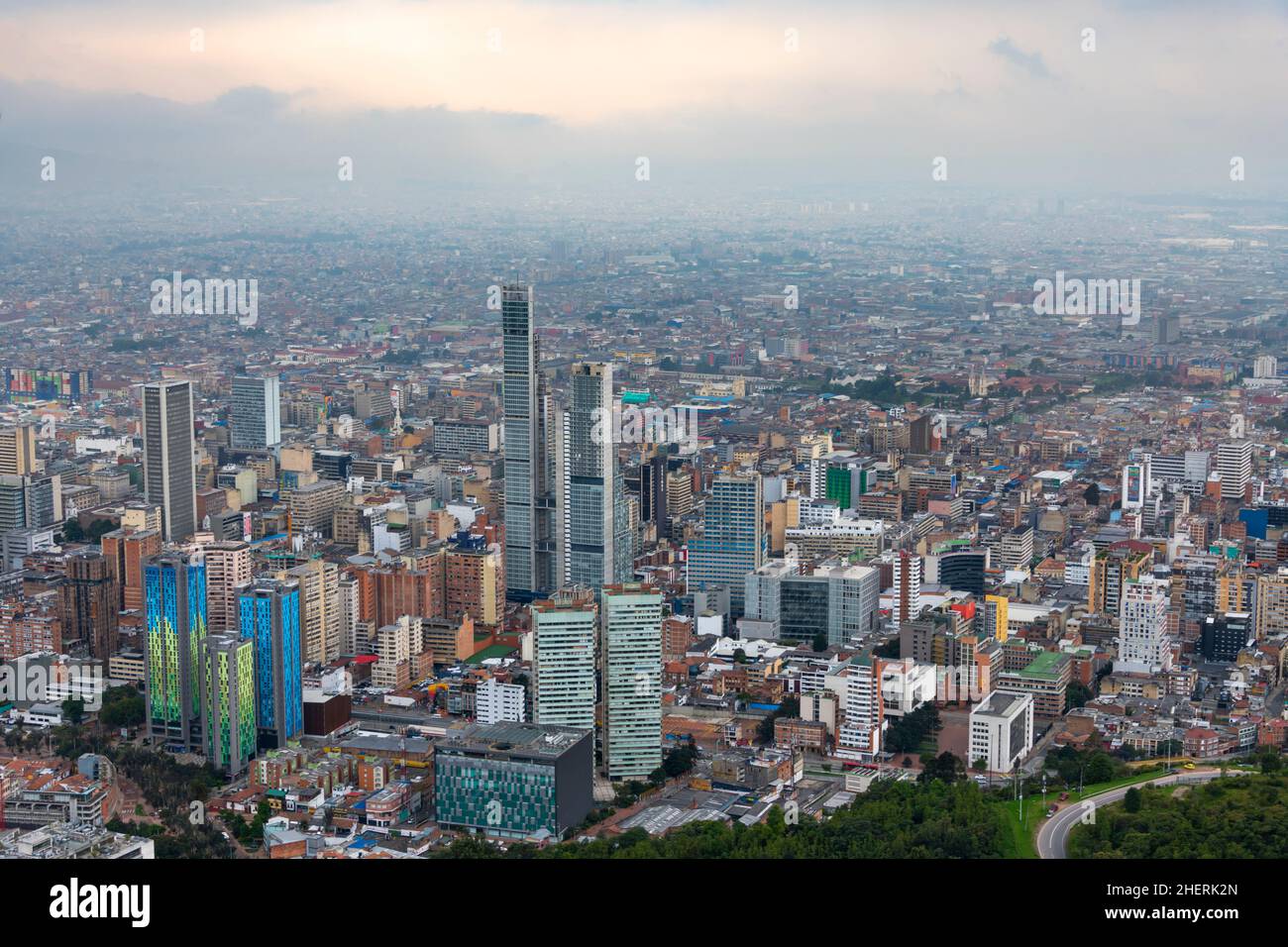 Paysage urbain du centre de Bogota, capitale de la Colombie, Amérique du Sud. Banque D'Images