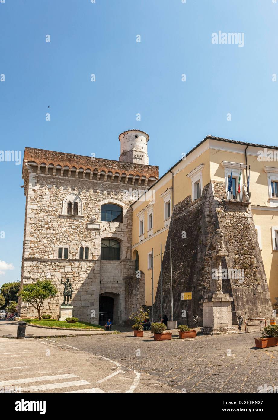 Château Rocca dei Rettori, musée del Sannio, Bureau principal de la province de Bénévent, Sannio, Campanie, Italie Banque D'Images